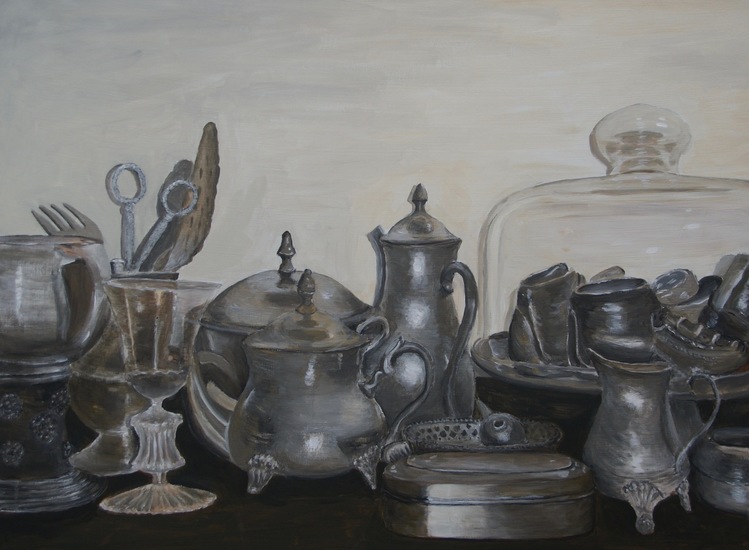 Stilleven met tin