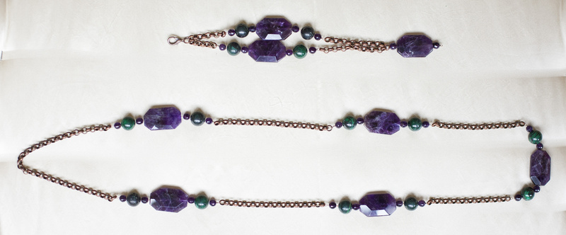 Amethyst Malachit Collier