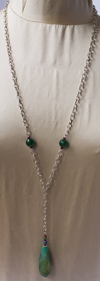 Agate Collier with silber