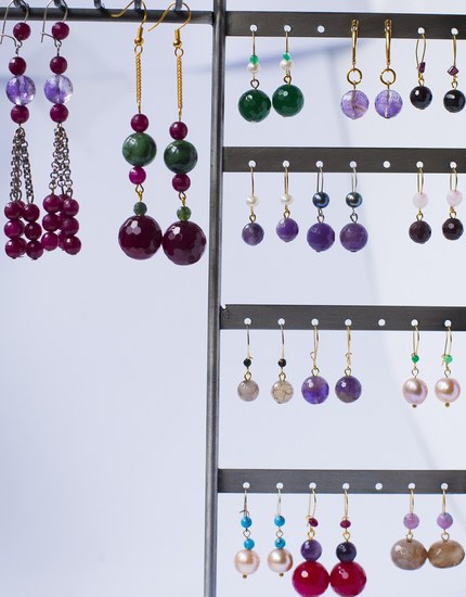 Earrings Agate,Turquoise,Corall,Citrine,Onix