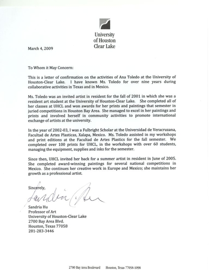 Aanbeveling Universiteit Houston