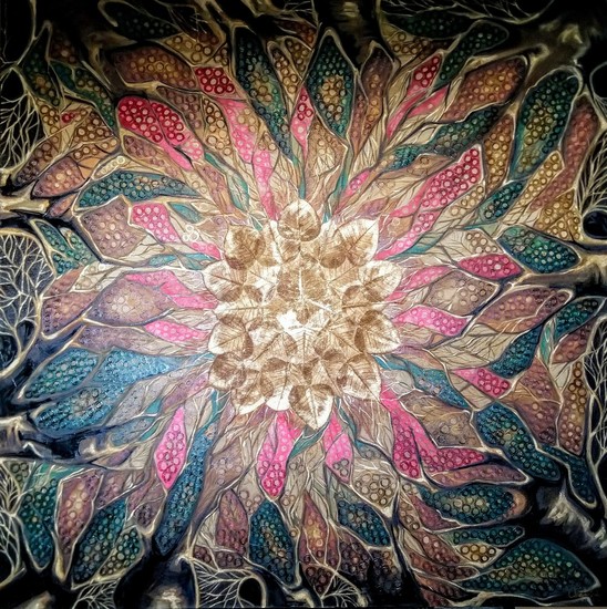 Landschape met bladeren