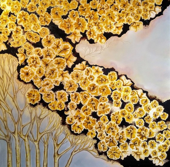 Geele boom, 19, Yellow tree, Arbol amarillo.