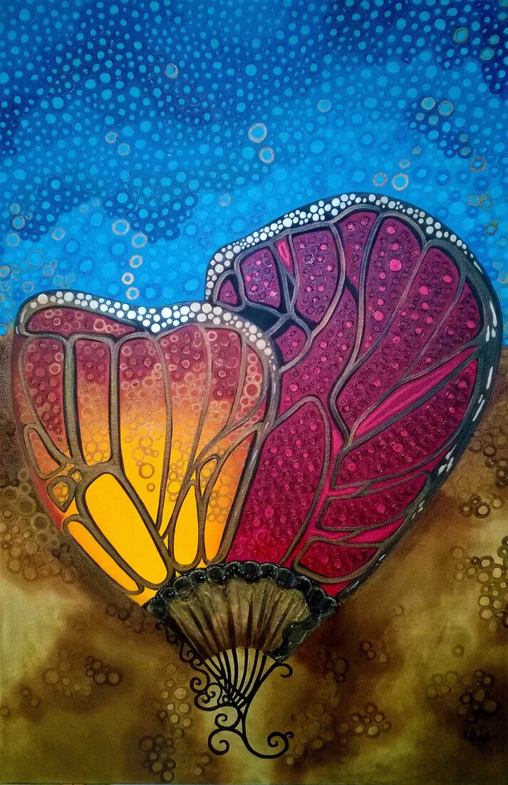 Landschape met vlinder