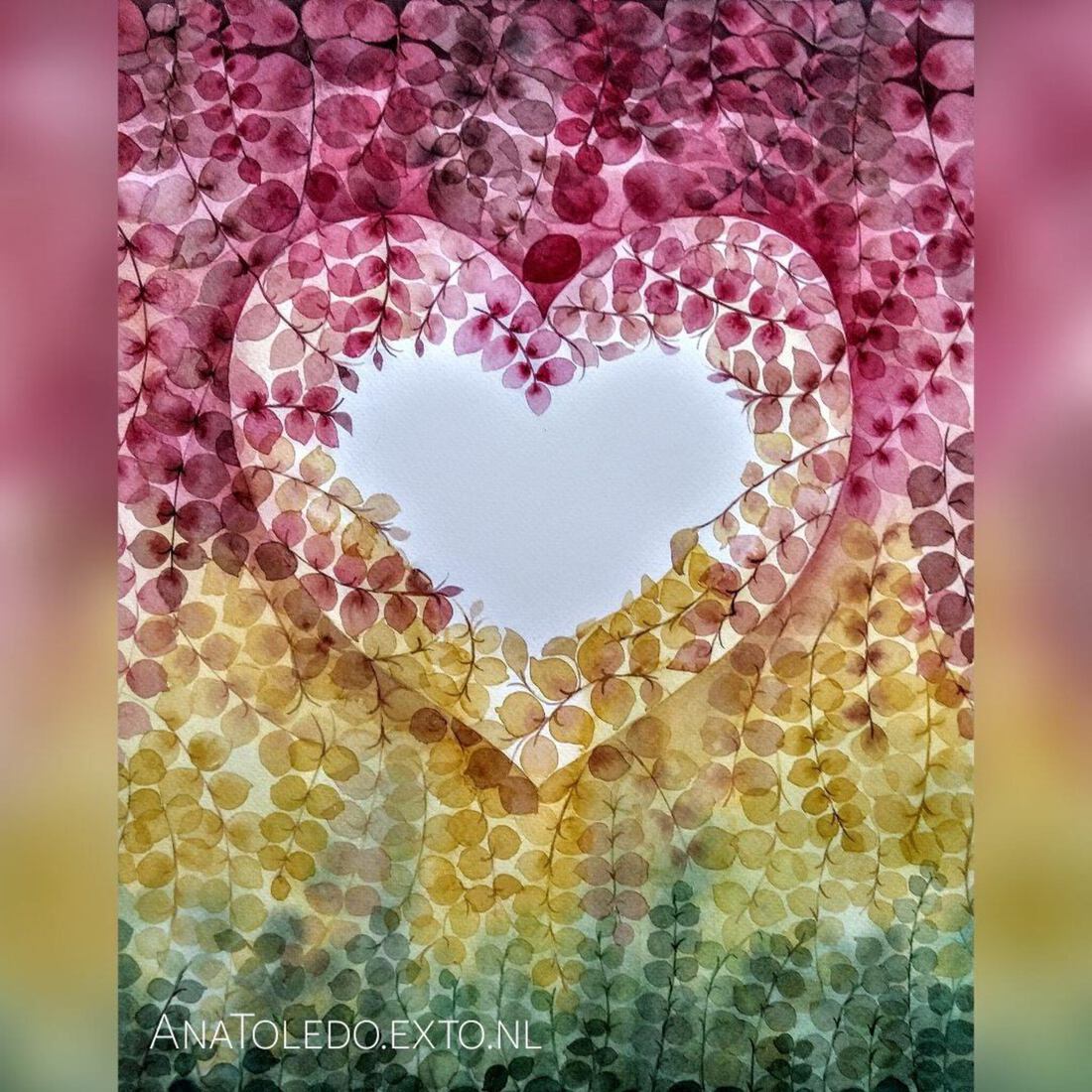 Hard met herfst bladeren