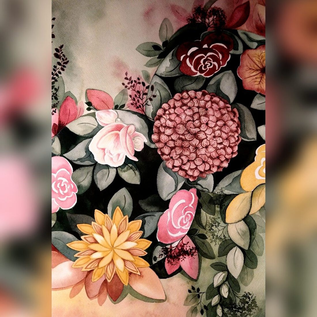 Floripundias - Compositie met bloemen