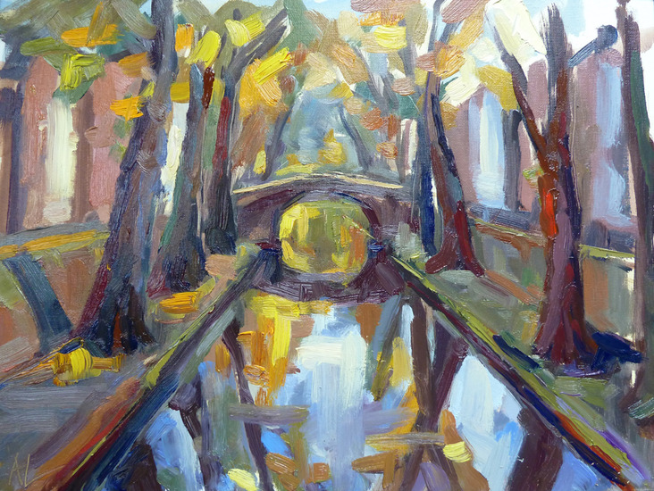 'Nieuwegracht in de herfst'