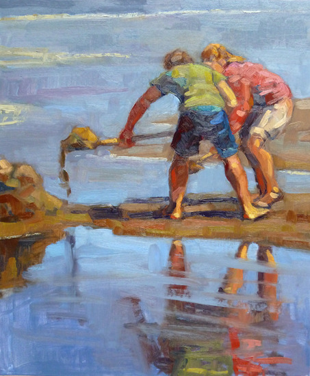 'Fort spitten op het strand'