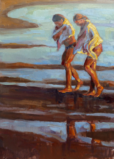 'Avondlicht aan zee'