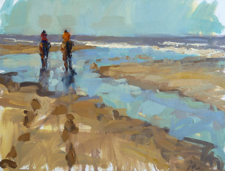 'Ochtendrit op het strand'