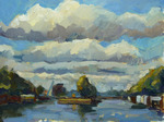 Plein Air geschilderde momenten vastgelegd met olieverf van prachtige locaties in de Stad.