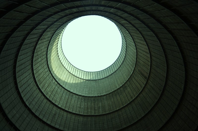 inside the cooling tower