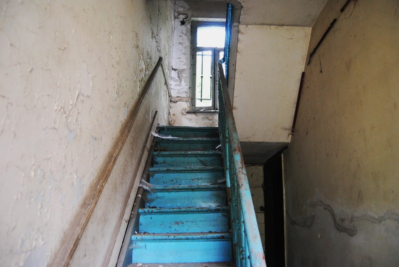 the blue stairway