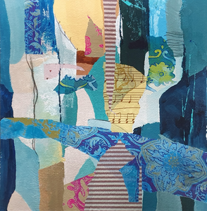 De basis van deze werken is acrylverf. Daarnaast is gebruik gemaakt van collage technieken met diverse soorten papier, monoprints etc.