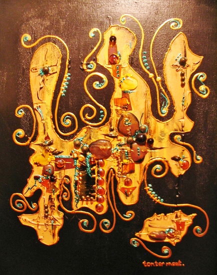 acryl en glas zant en stenen