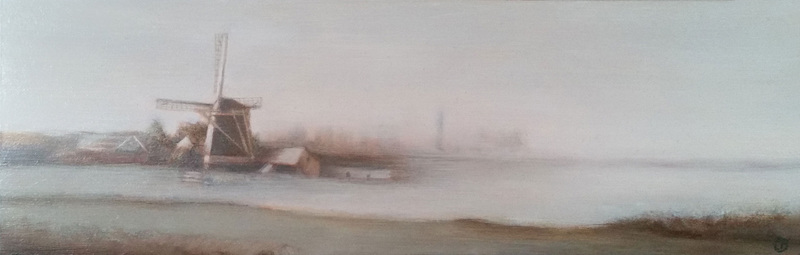 Veenmolen (Wilnis) in de mist