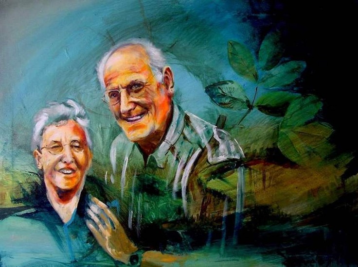 Schoonvader met z'n vrouw