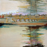 Vaak in de polder waar ik woon. Verschillende landschappen zijn gemaakt vanuit een bootje in de wegsloot, wat een mooi hoogteverschil geeft en een vervreemdend effect heeft. Bij het nieuwere werk zoek ik naar het 'eigene' van het landschap.