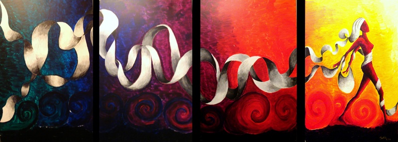 Lint vrouw - Femme ruban