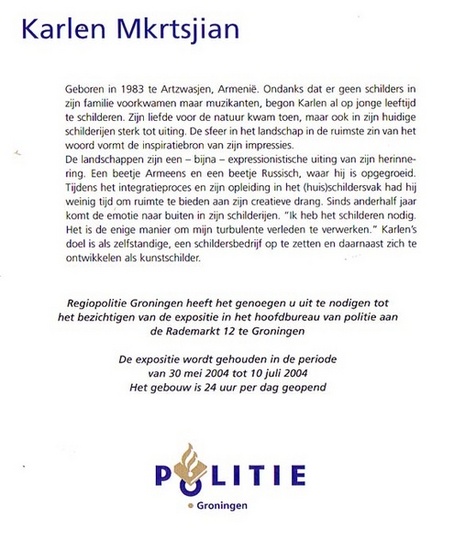 uitnodiging expositie hoofdkantoor van politie groningen