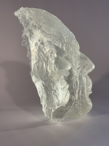 Glasobjecten in de mal of in zand gegoten (casting)