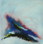 Blue landscape 3, acrylic on canvas - 20 x 20 cm, no frame included.