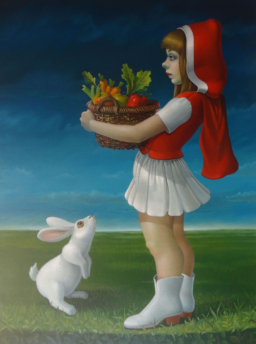 Wit konijntje en Roodkapje