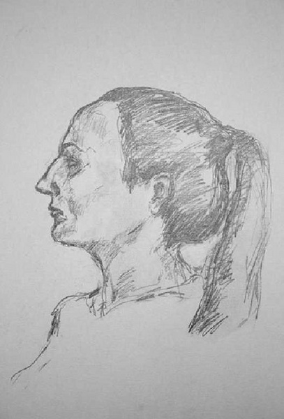 study of a womans head