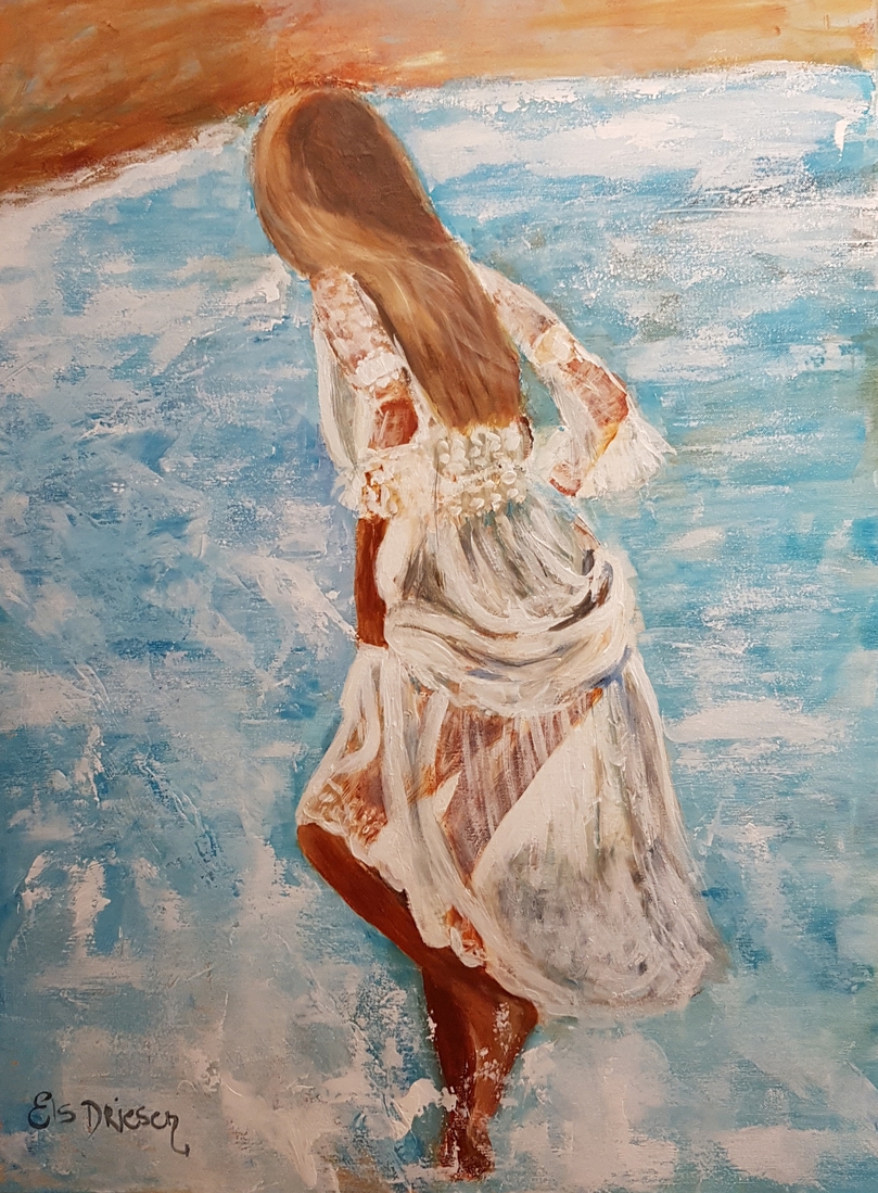 Dansend in het water