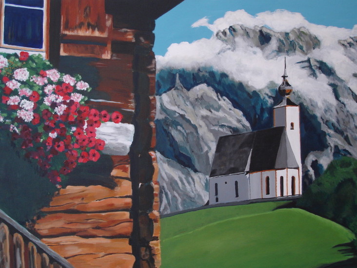 Klein kerkje bij Dienten, Oostenrijk.