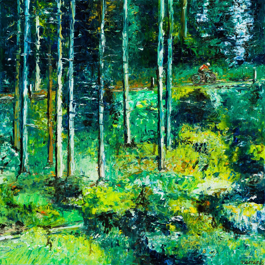 Wielrenner In Het Bos