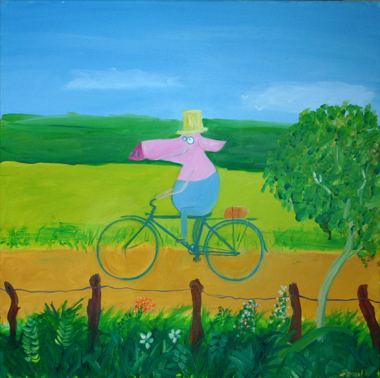 varken op fiets