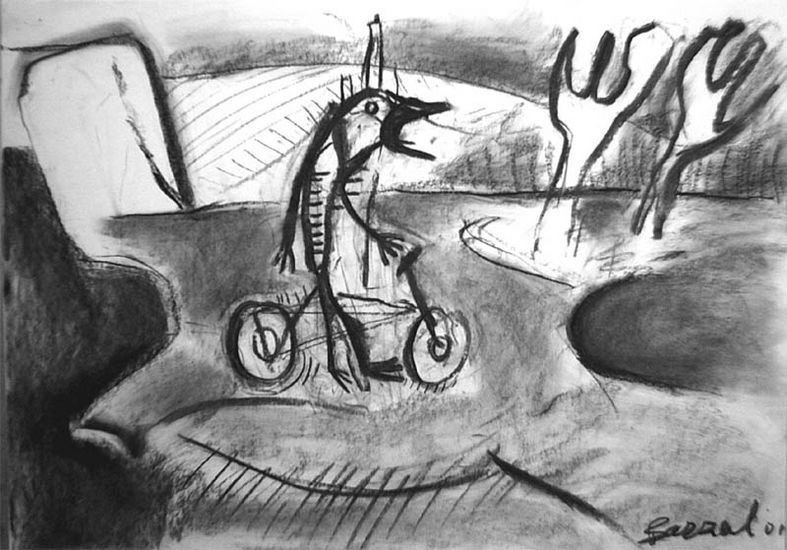 fietser aan de Osdorperplas
