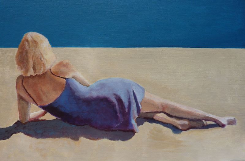Vrouw op het strand