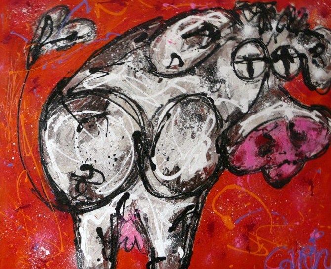 Koe kijk eens achterom