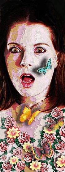 portrait of girl with butterfly