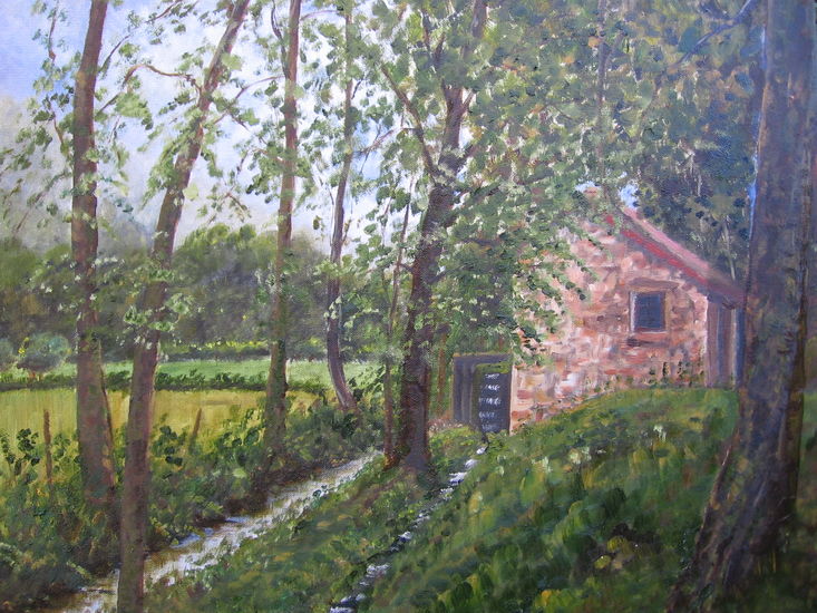 165. Watermolen, Crocq, Limousin, Frankrijk