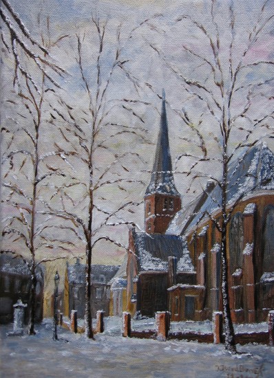 138. De Oude Kerk Rijswijk in de sneeuw