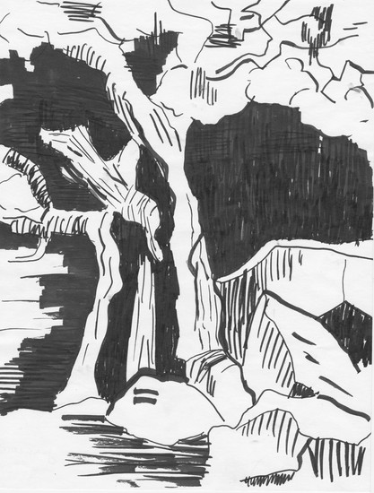 de boom bij de Opfertisch