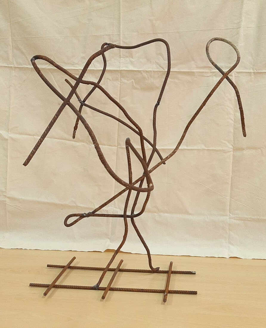 Vogel uit betonijzer