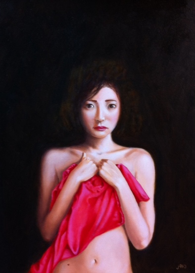 Meisje met rode doek