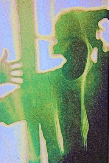 Schaduwbeeld. Selfie