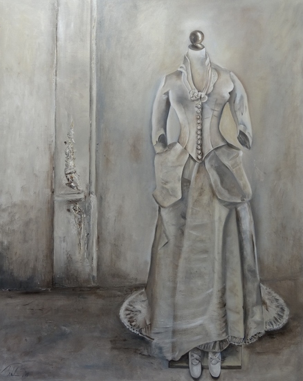 Antieke jurk op paspop