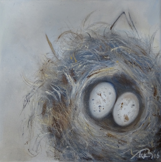 nestje met kwarteleitjes