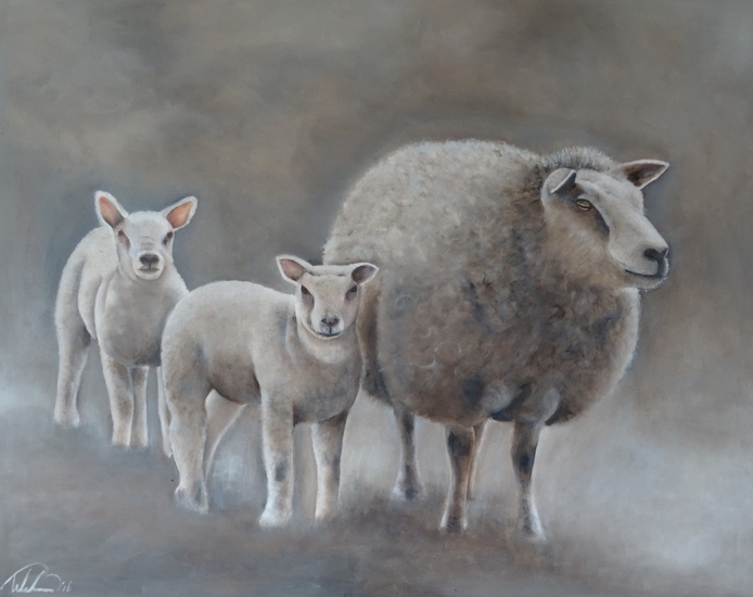 schaap met lammetjes