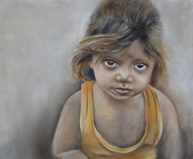 meisje uit sloppenwijk