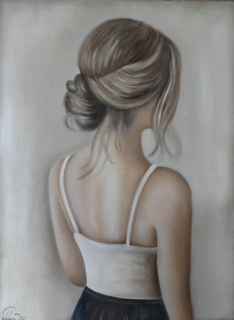 meisje in zwart /wit 