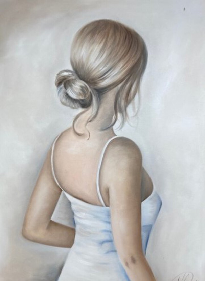 meisje in wit jurkje