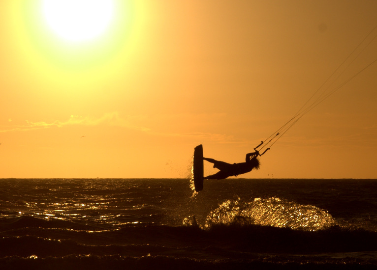 Sunset Kitesurfen