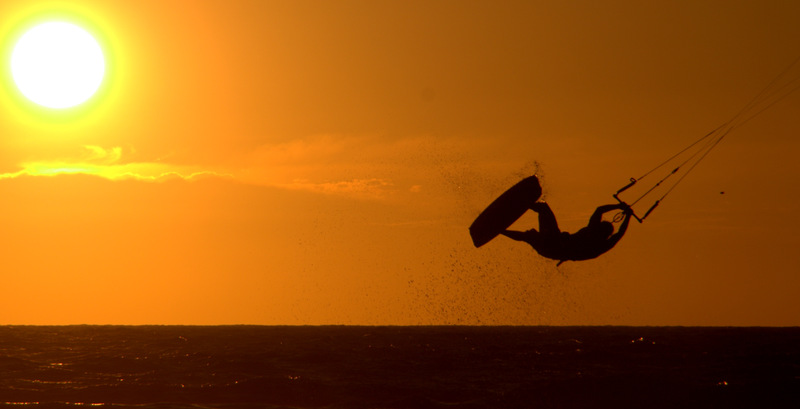 Sunset Kitesurfen